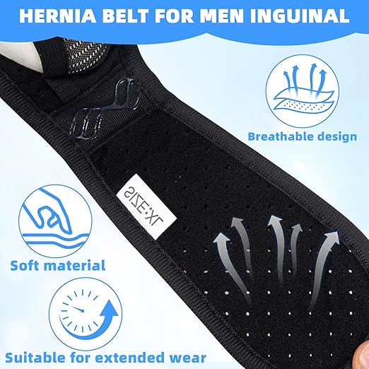 Faja Hernia para Hombre Ajustable con Almohadillas Extraíbles Talla L miniatura 6