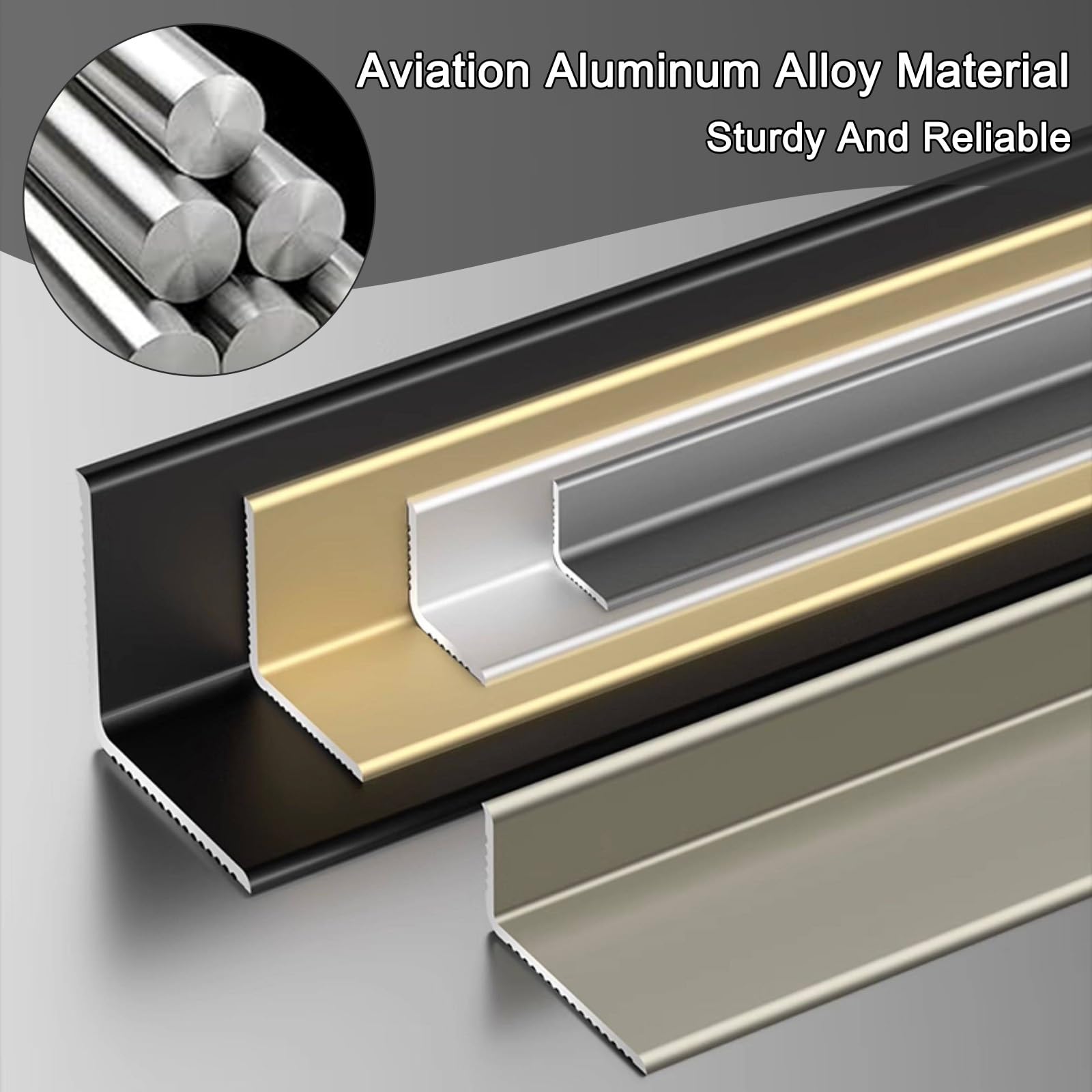 3 Pezzi Striscia Di Transizione A T Per Pavimenti In Alluminio, Bordo Divisorio Per Soglia In Metallo Per Chiudere Fessure Laminato Legno Piastrelle Vinile(Gold,30x30.0mm)
