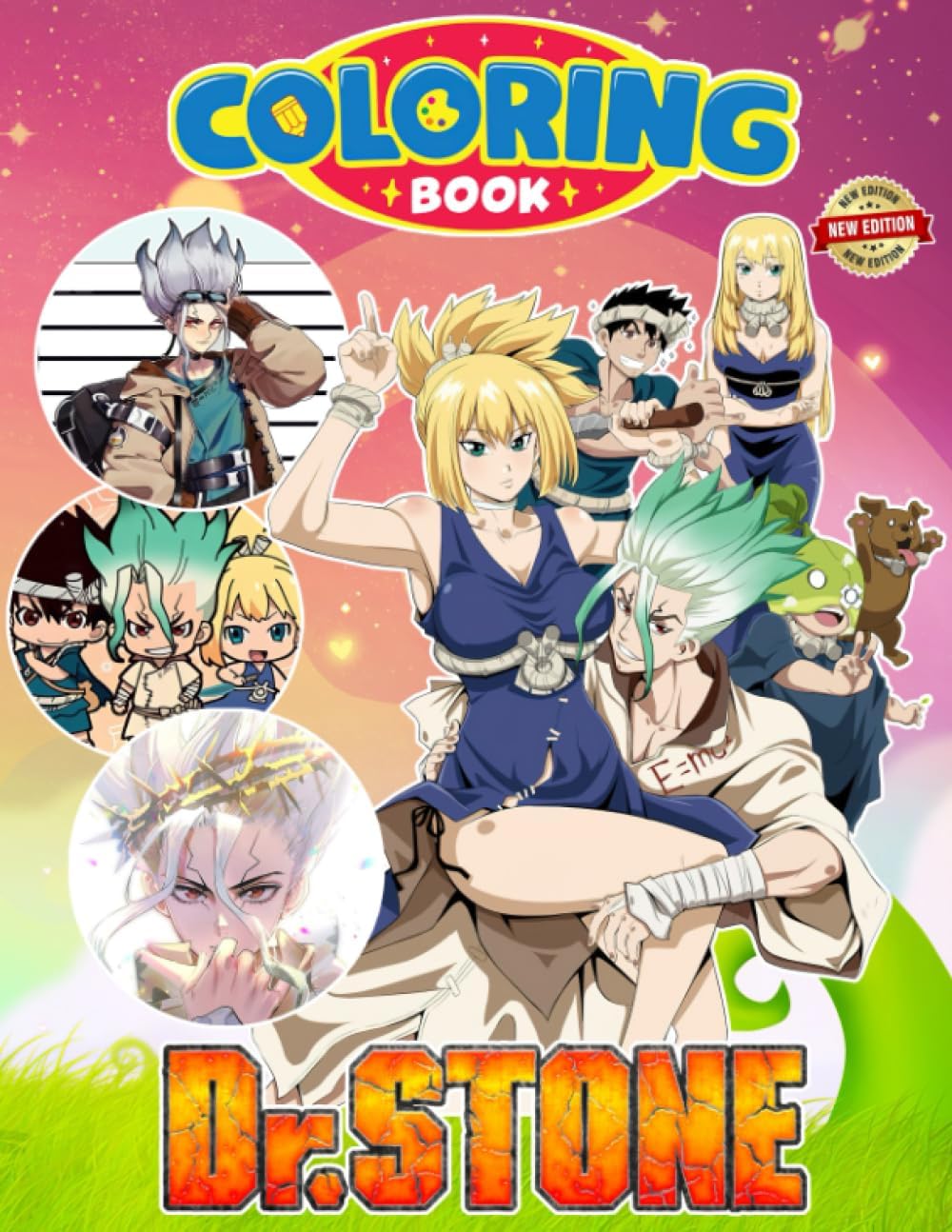 Dr Stone Coloring Book: Coloring Book with +50 High Quality Coloring Pages | A Jumbo Colouring for Kids Ages 4-7,8-12, Girls, and Adults | Perfect ... Unwind in Work Office, Home, School, Event