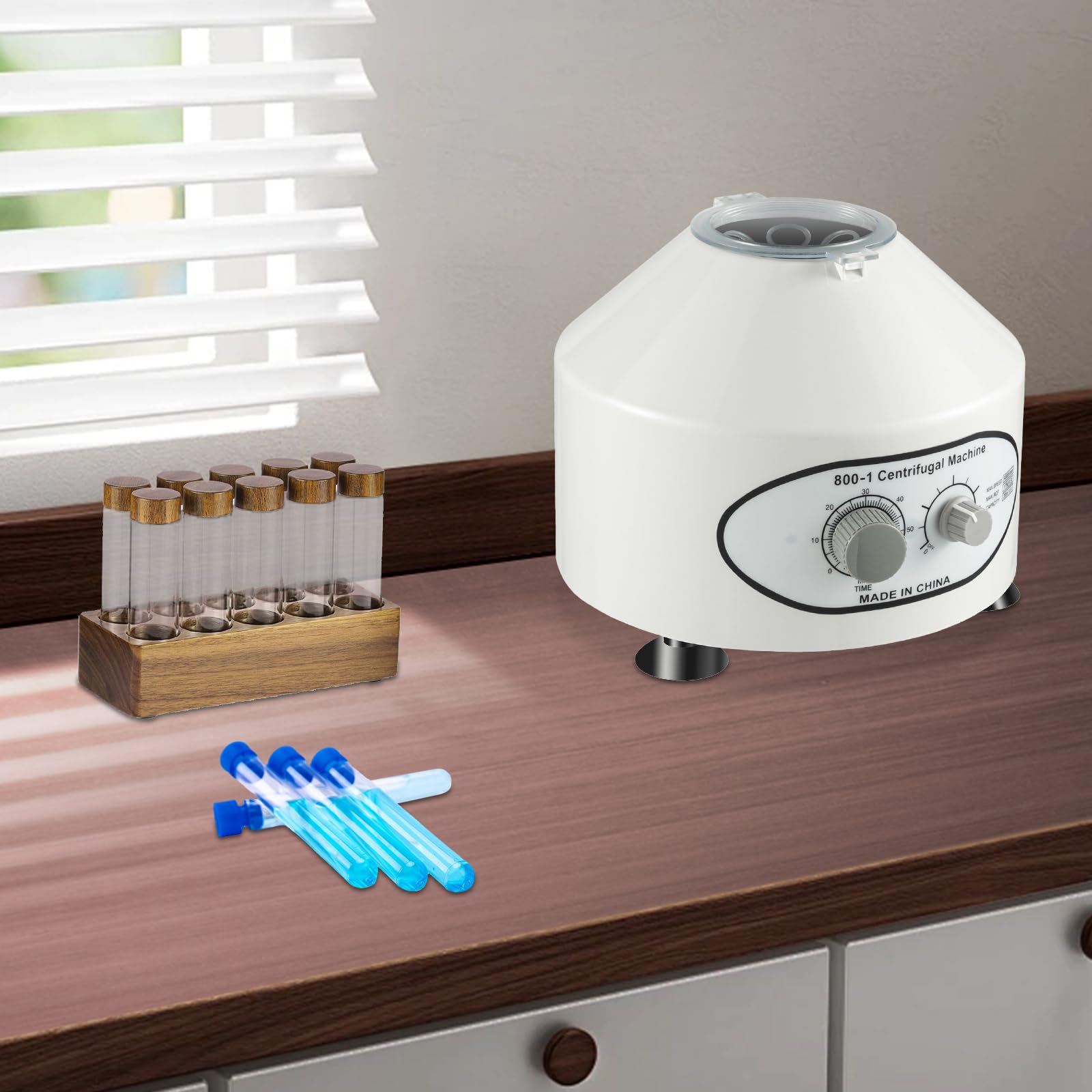Centrifugeuse de laboratoire 220 V 4000 tr/min – Centrifugeuse de table avec tube de 20 ml et protection contre la poussière pour la séparation du sang, l'extraction végétale et l'industrie