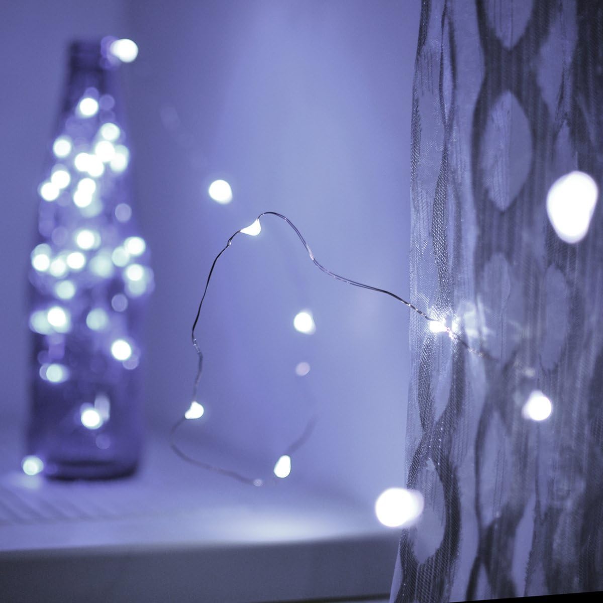 Sanniu String Lights, 4 Packs Fairy String Lights Battery Operated Copper Wire Led Fairy Lights for Outdoor, Indoor, Wedding, Christmas or Backyard Patio 8 Modes (Cool White)