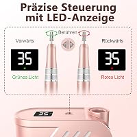 Enniewi Elektromos Körömcsiszoló Manikűr Pedikűr Szett 35000 RPM 6 Részes Rózsaszín - Rose 4