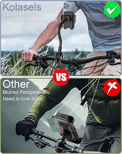 Miniatura 6 de Soporte de teléfono de cuello de cisne para silla de ruedas, bicicleta, bicicleta de giro, cochecito, barco, soporte de micrófono, scooter, cinta de