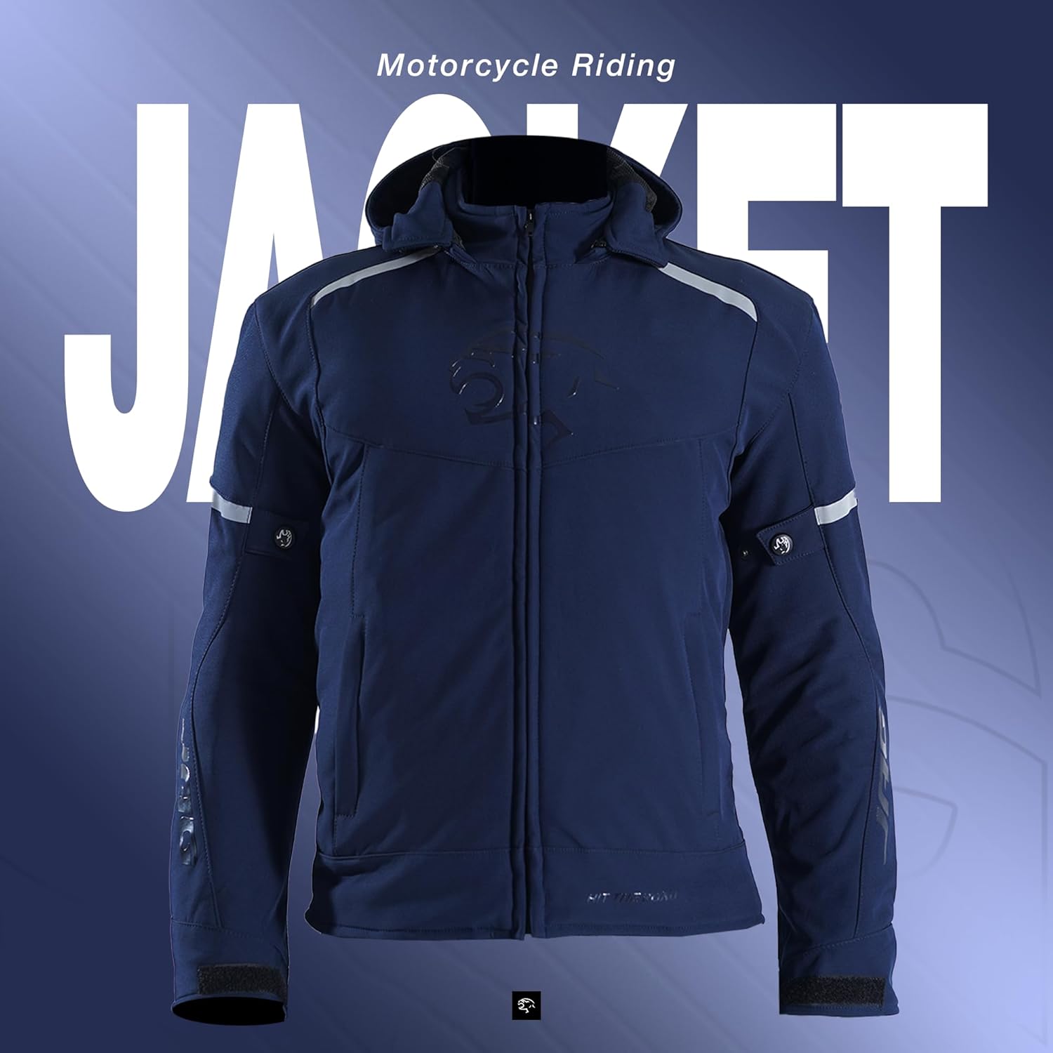 J.A.G. Softshell Motorcycle Protective Jacket for Men - RIFT All-Season Riding Hoodie w/Removeable Warm Lining | CE Armored - Image 8