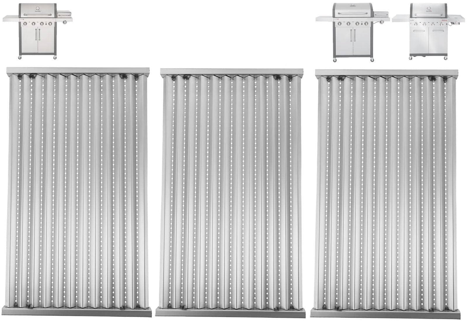 G533-2200-W1 17'' Infrared Emitter for Charbroil Grill Replacement Parts Charbroil Tru-Infrared 4-Burner 463242716 463242715 463276016 466242715 466242716 466242815 466242816 463255020 463257520, 3PCS