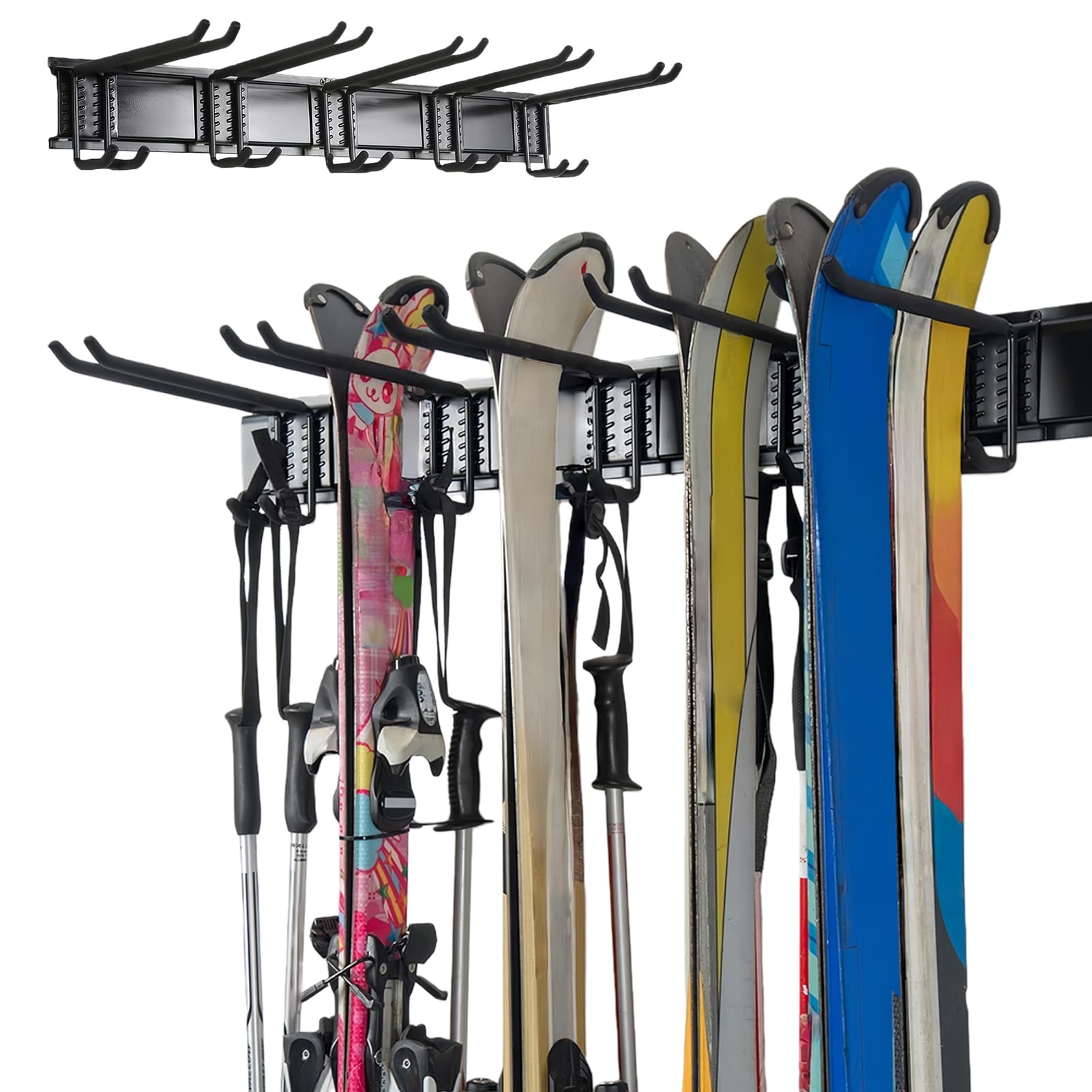 Ganchos De Pared Para Garaje Estante Utilitario Ahorra Espacio 6 Piezas | Organizador Y Soporte Para Ganchos De Cobertizo Para Jardín Bicicleta Escalera Herramientas Eléctricas Taller Sótano