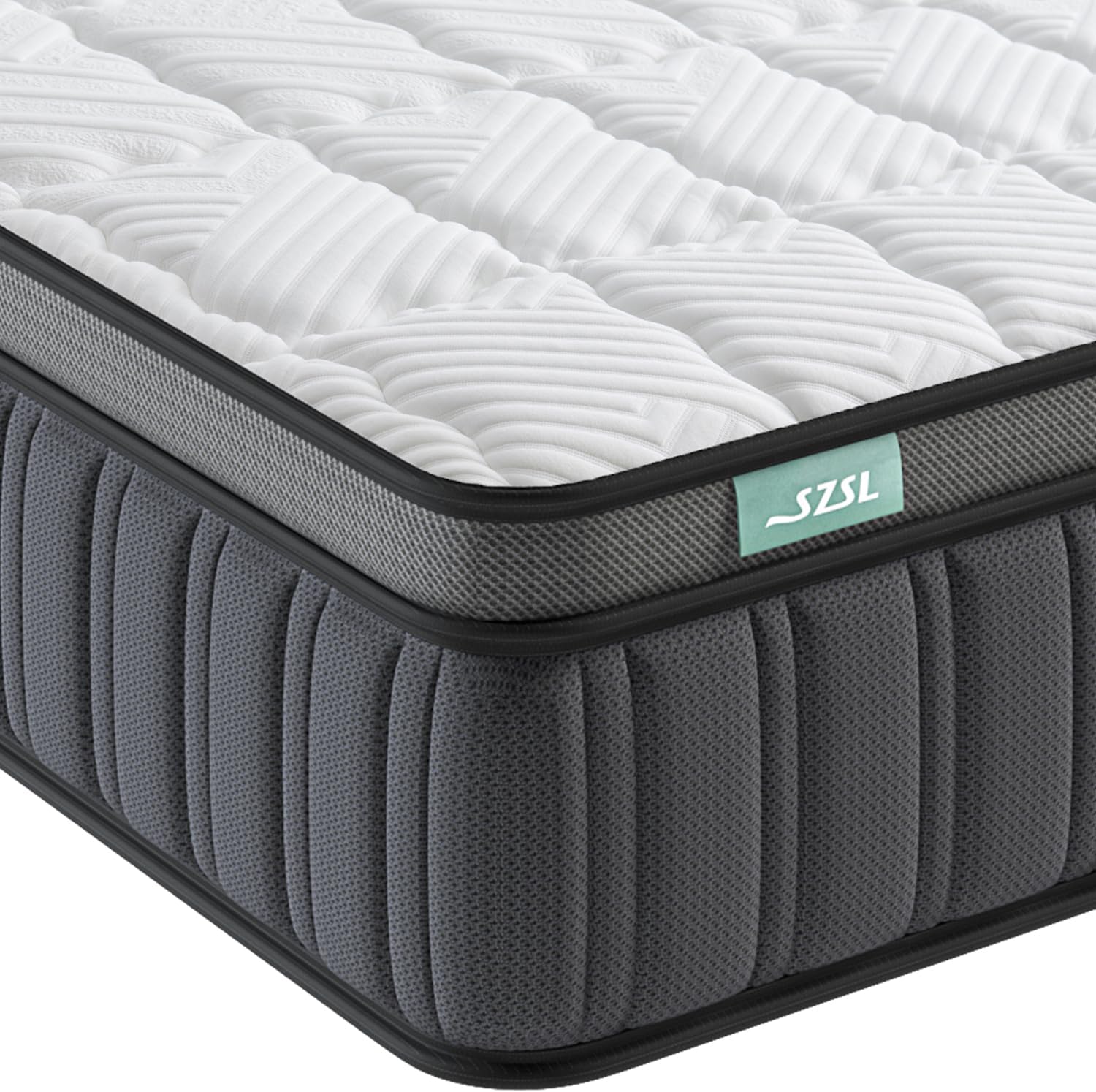 SZSL INDULGE IN COMFORTSingle Mattress 3FT, 10.2 Inch Memory Foam Pocket Sprung Hybrid Mattress Single, 7 Zone Orthopedic Medium Firm Mattresses with Back Pain Relief, 90x190 26cm