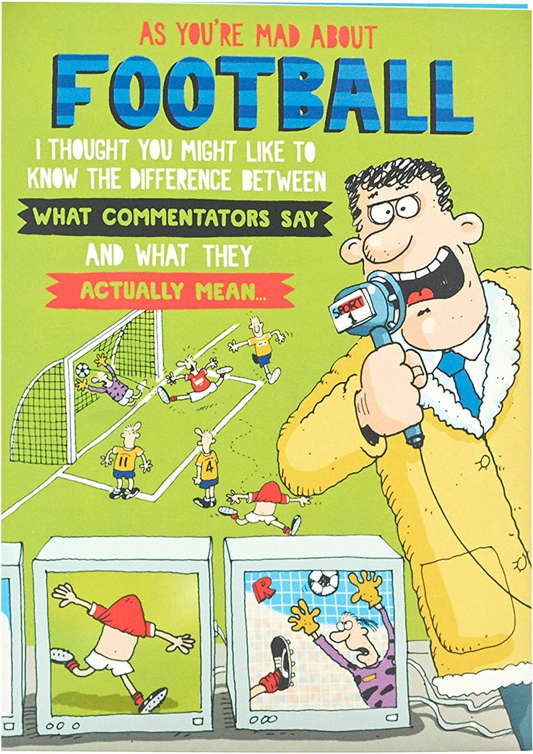 Birthday Card for Him - Funny Birthday Card for Men - Football Birthday Card - Birthday Card for Male Friend - Featuring Hilarious Football Joke