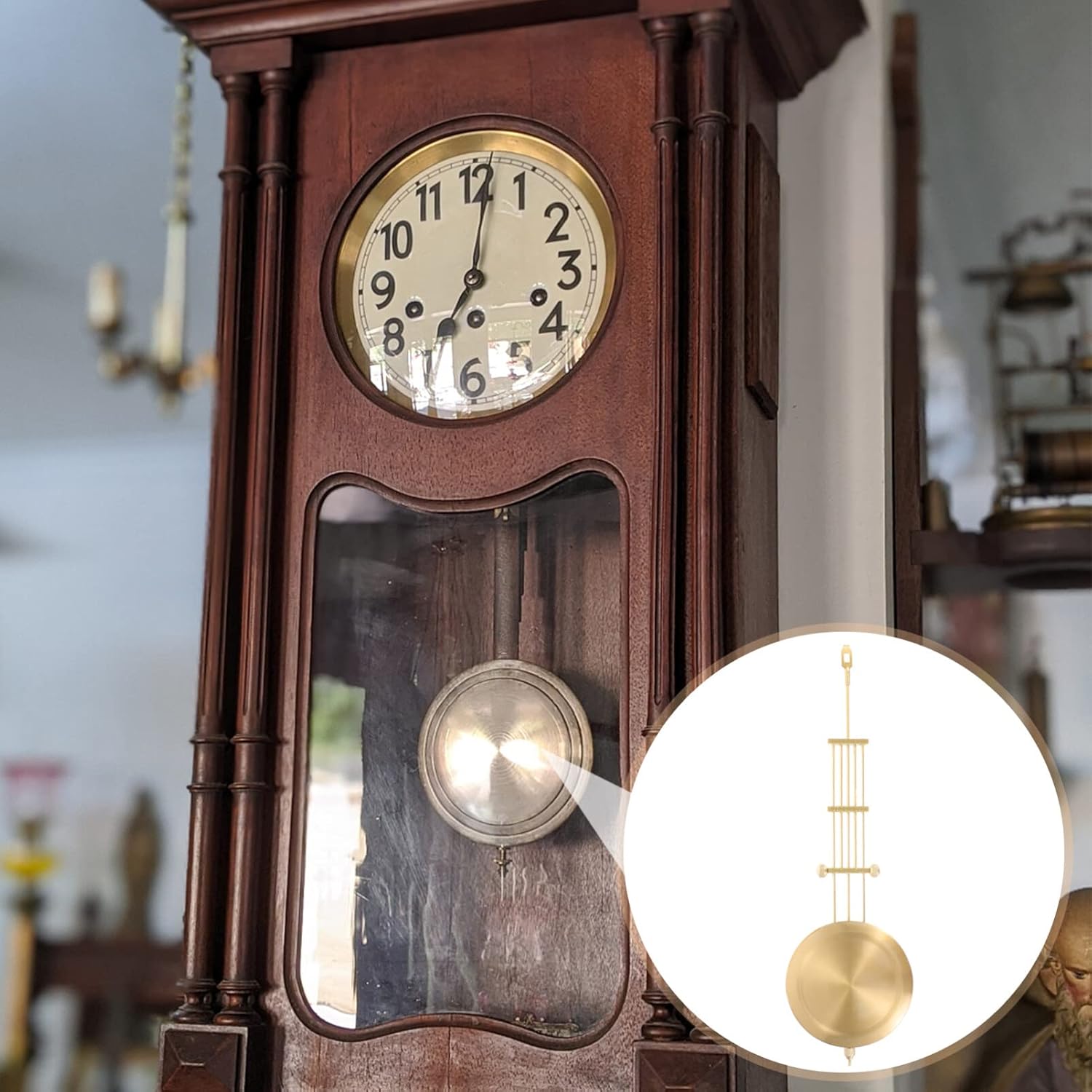 Yardwe Pendulum Clock Movement Mechanism Repair Parts Replacement，Clock Parts Kit for DIY Repair