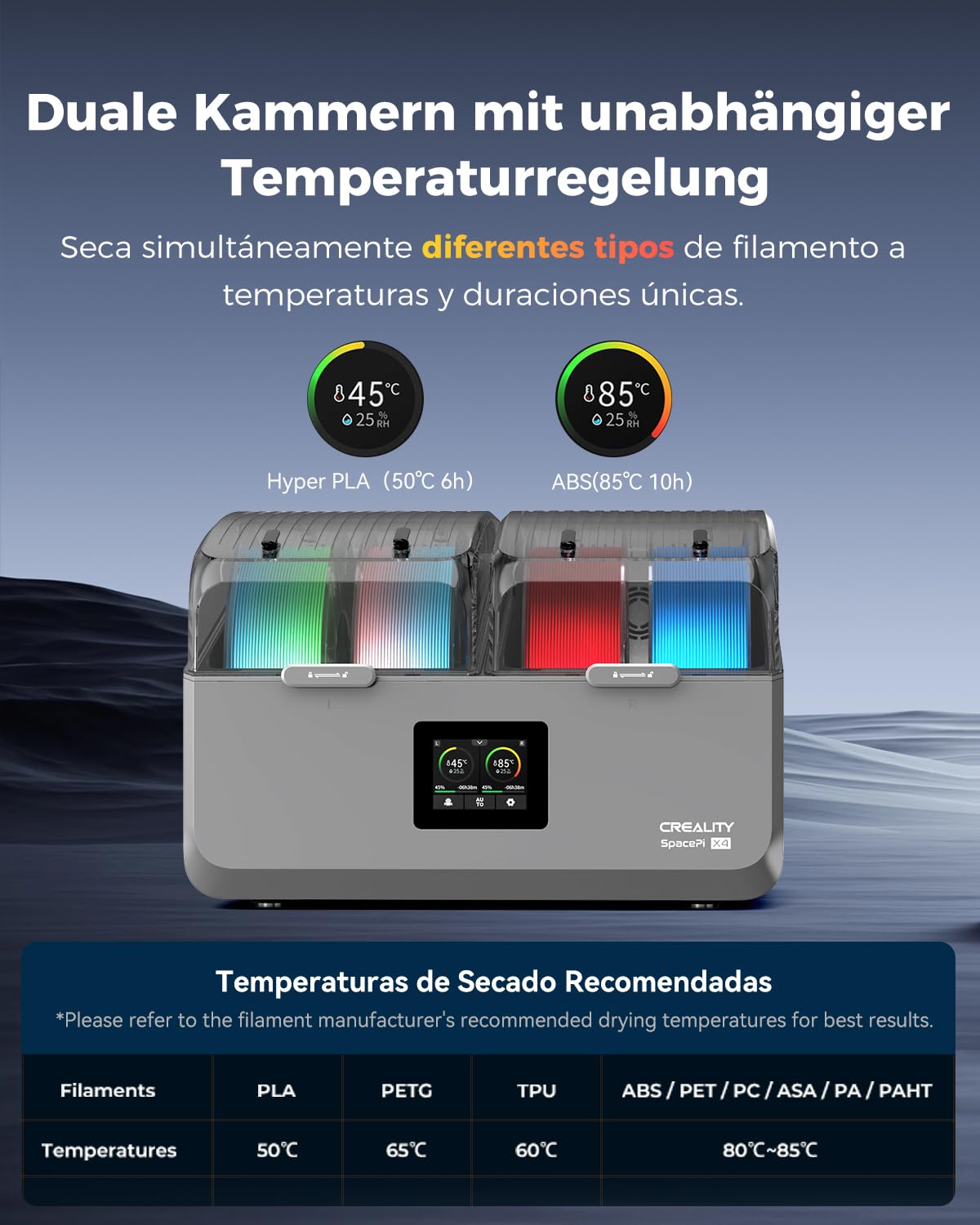 Offizieller Creality Space Pi X4 Filament Trockner & 3D Drucker Filament Aufbewahrungsbeutel 40x40 cm