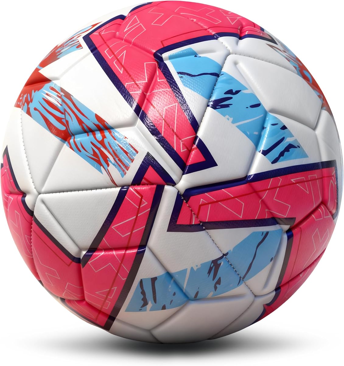 Balones de fútbol tamaño 5 para partidos de entrenamiento de fútbol para jóvenes y adultos | 8.85 pulgadas, 17.28 oz, textura antideslizante gruesa resistente al desgaste, construcción duradera resistente para patadas frecuentes, con bomba