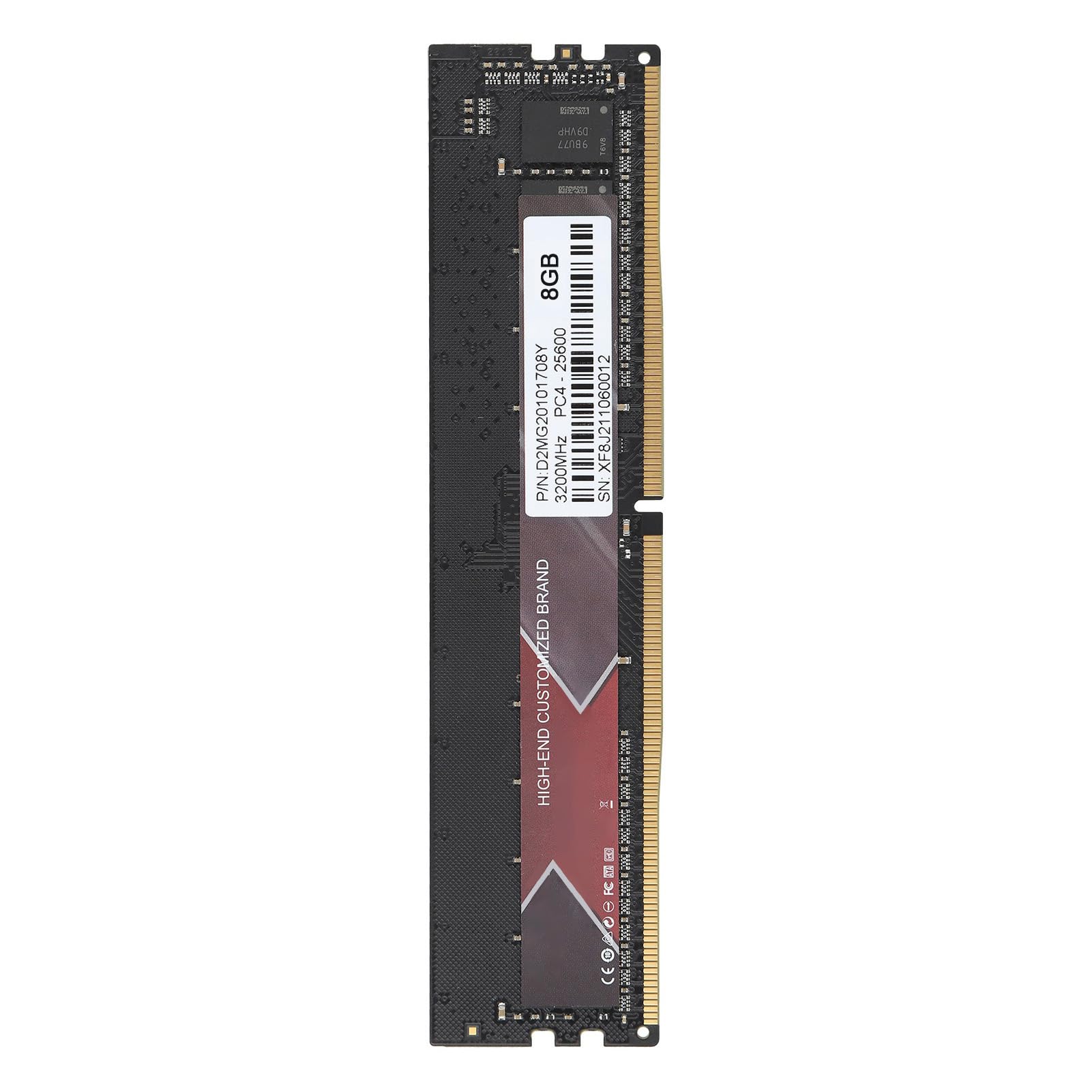 DDR4 RAM Wysokowydajna Aluminiowa pamięć Stacjonarna do DDR4-3200 MHz PC4-25600, Stop Aluminium, 16 GB (8 GB)