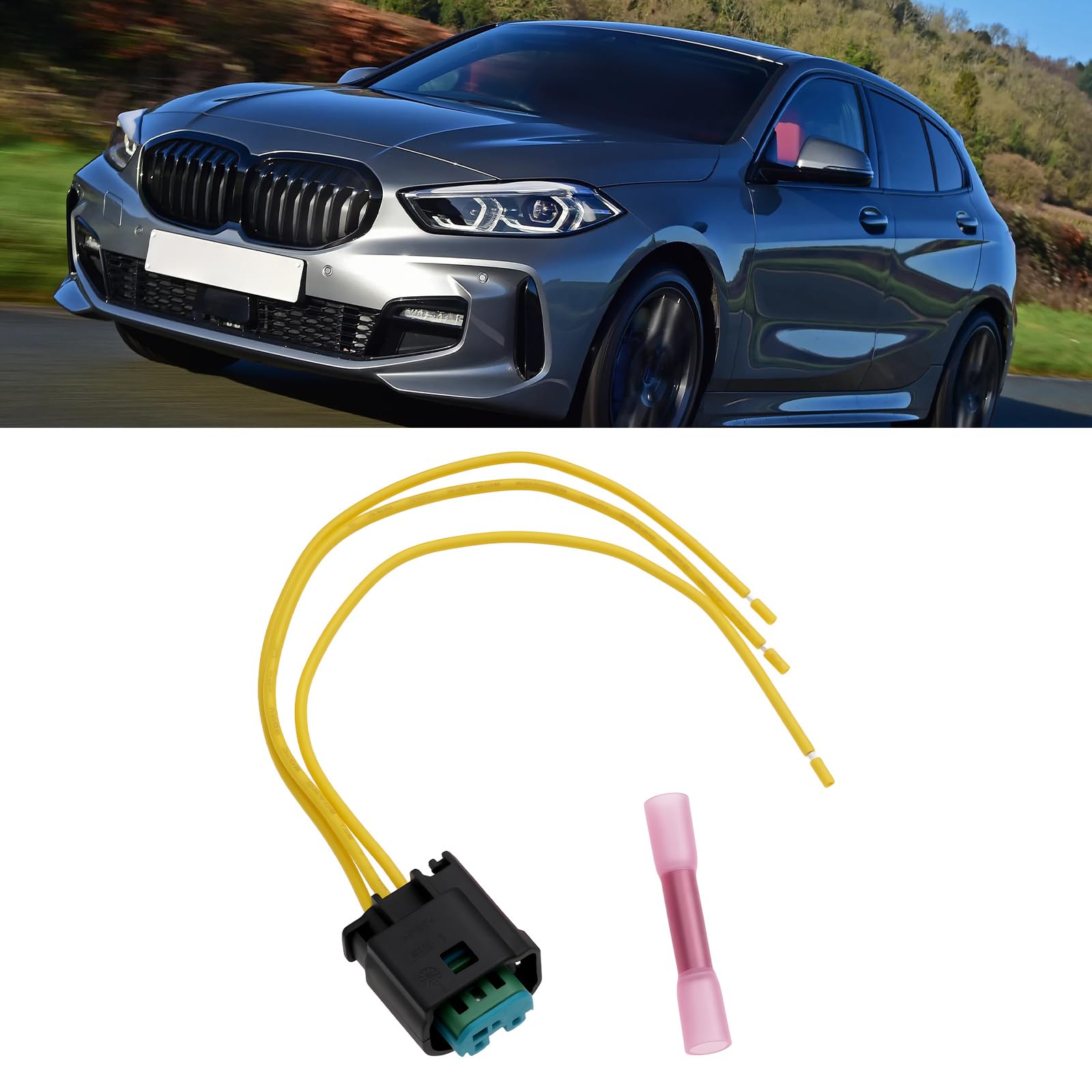 Obudowa gniazda 3-pinowego z zestawem naprawczym kabla 61130141152 61132359998 kompatybilna z BMW do PDC ESP DWA