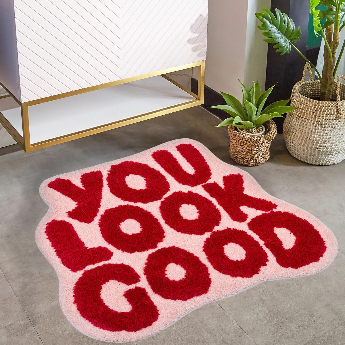 Urtlmaji You Look Good Bath Mat Bathroom Rugs Funny Cute