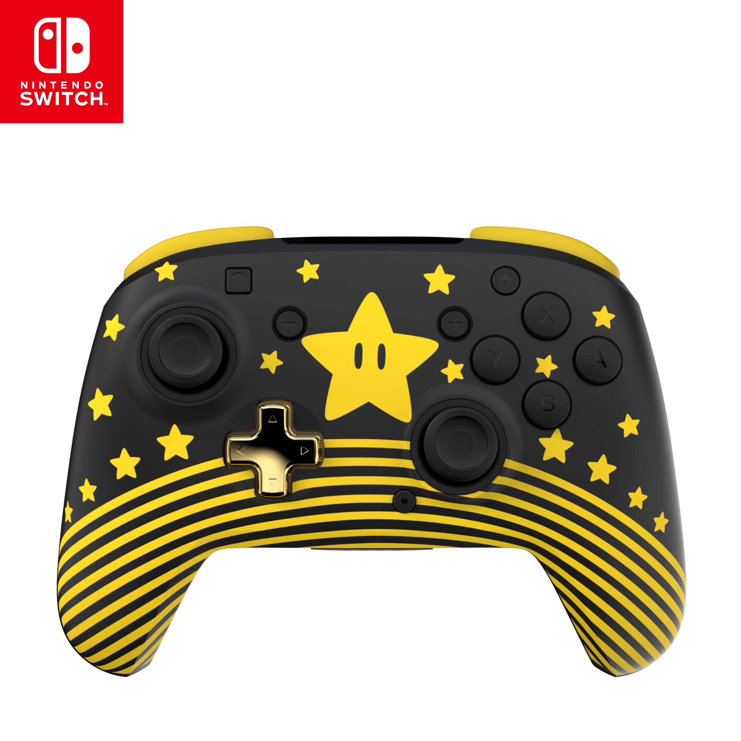 Turtle Beach Rematch Wireless Controller Super Mario Star Nintendo Switch Lite OLED leuchtet im Dunkeln aufladbare Batterie Offiziell Lizenziert