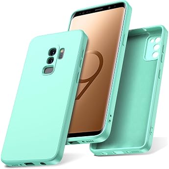Watana Case for Samsung Galaxy S9 Plus Soft Touch Silicone Case Mint Green