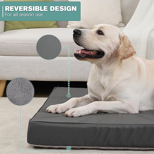 Miniatura 8 de Vonabem Camas impermeables para perros extragrandes, cama ortopédica lavable para perros XL con funda extraíble, cama de espuma para mascotas,