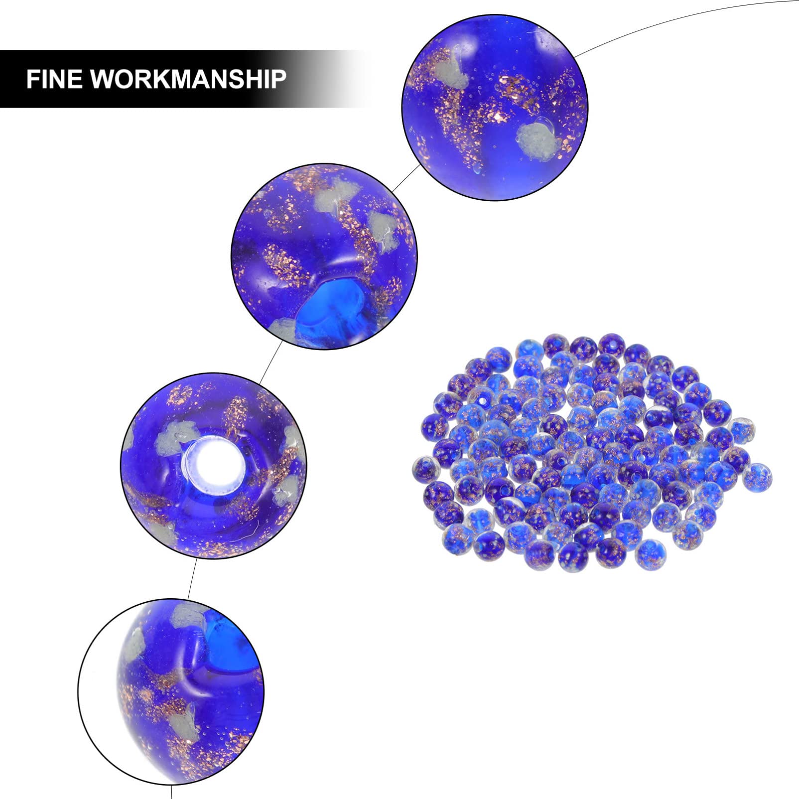 EXCEART 200stücke Glasperlen Für Schmuck Für Armbänder Glitzernde Bastelperlen Für Kreative Projekte Heimdekoration