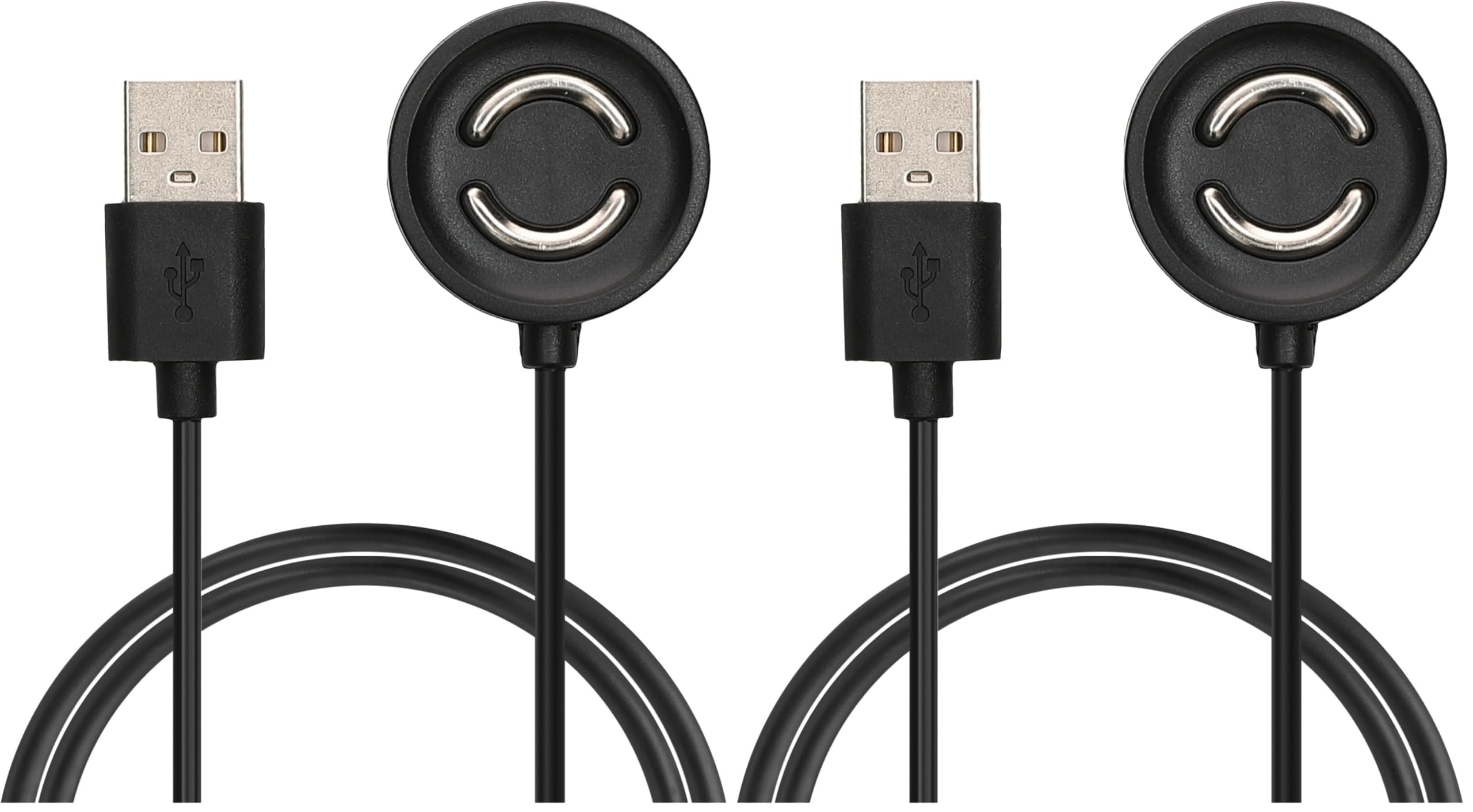 kwmobile Câble USB Compatible avec Suunto Peak 9 câble - Câble Rechange Chargeur Fitness Tracker Montre connectée - Noir (Lot de 2)