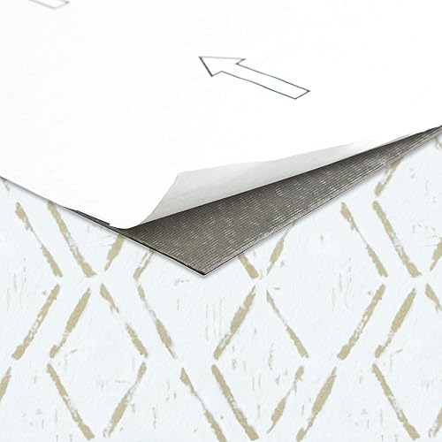 Miniatura 56 de Achim Home Decor - Azulejos de vinilo autoadhesivos retro de 12 pulgadas, 20 azulejos de 12 x 12 pulgadas, patrón de borde, despegar y pegar, suelo