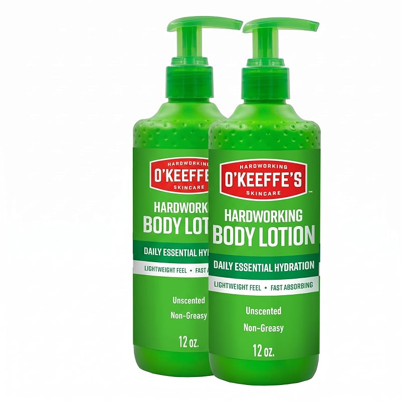 Loção para mãos e corpo O'Keeffe's com glicerina e manteiga de karité, frasco com bomba, 355 mL, pacote com 4