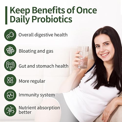 Miniatura 3 de Probióticos para mujeres y hombres, 200 mil millones de UFC, 12 cepas con 3 prebióticos orgánicos y probióticos para la salud digestiva intestinal,