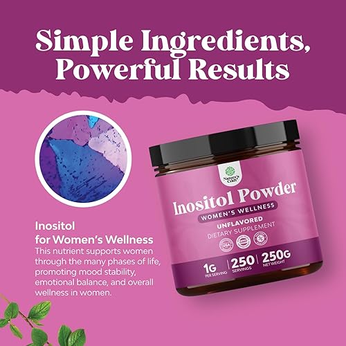 Miniatura 8 de Suplemento de mio-inositol y D-chiro inositol para mujeres, suplementos de SOP para apoyo menstrual, salud reproductiva y equilibrio hormonal,