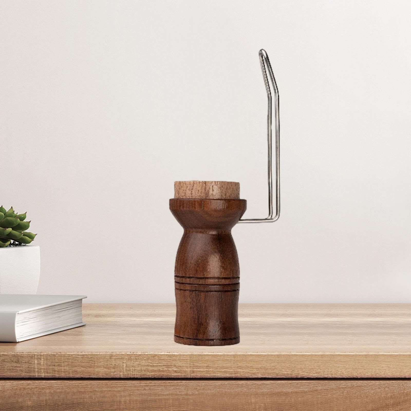 Manico per Pittura in Legno con Impugnatura Girevole a 360°, Strumento per Pittura di precisione, Versatile Supporto Staccabile, Style D