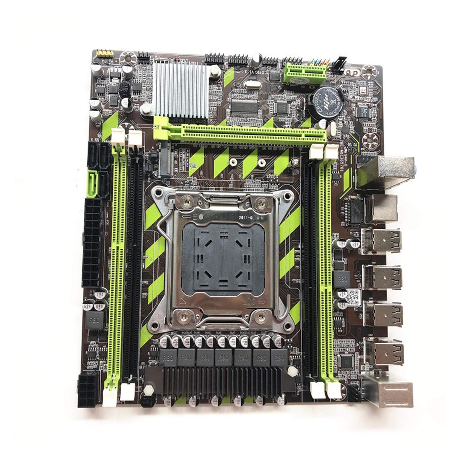 Placa Base X79 LGA2011 DDR3 64GB Mainboard Equipada con Componentes Sólidos y Apoyo de Red Adecuada para IT Usuario Exigente