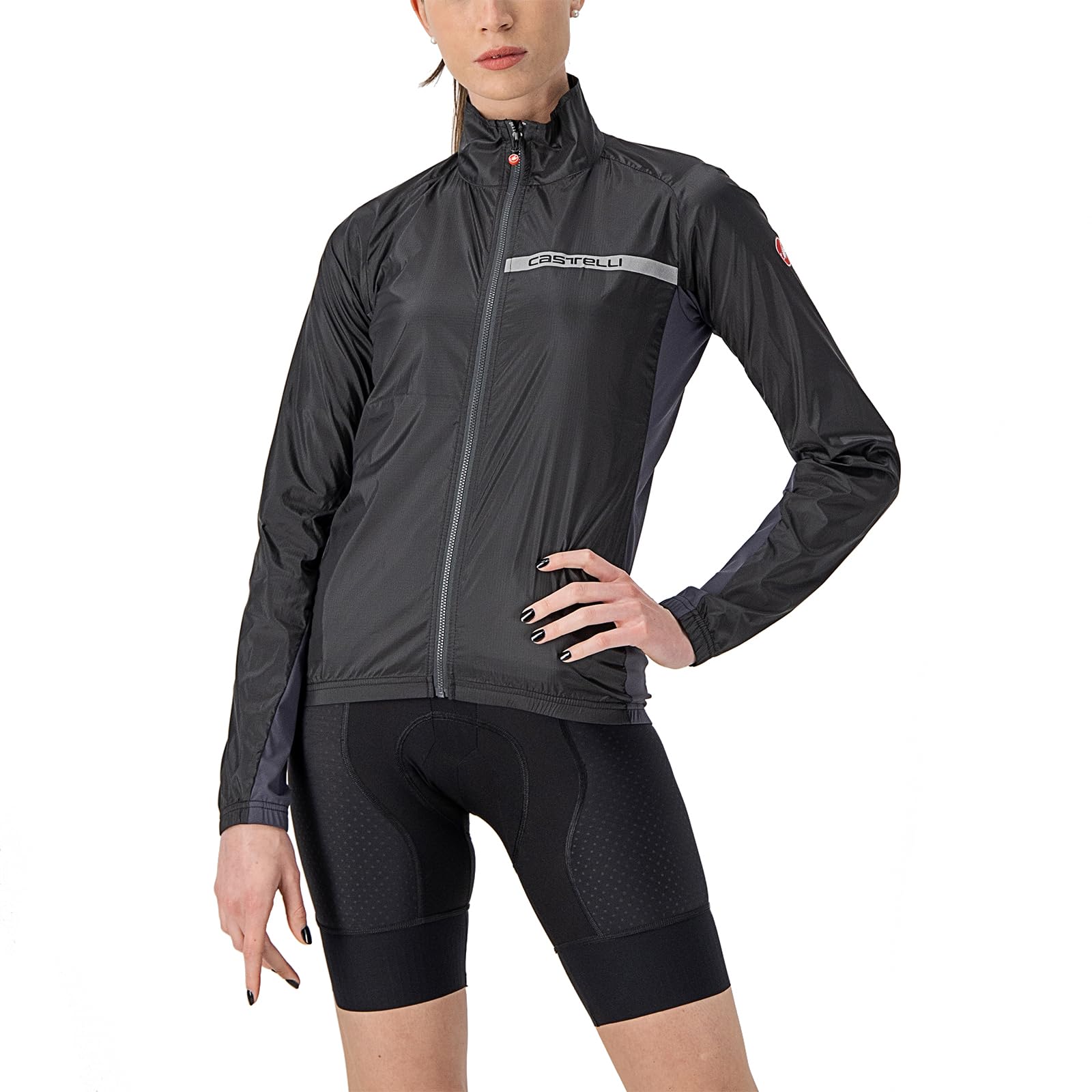 Castelli Women's Black Squadra Stretch Wind-Resistant Performance Cycling Jacket