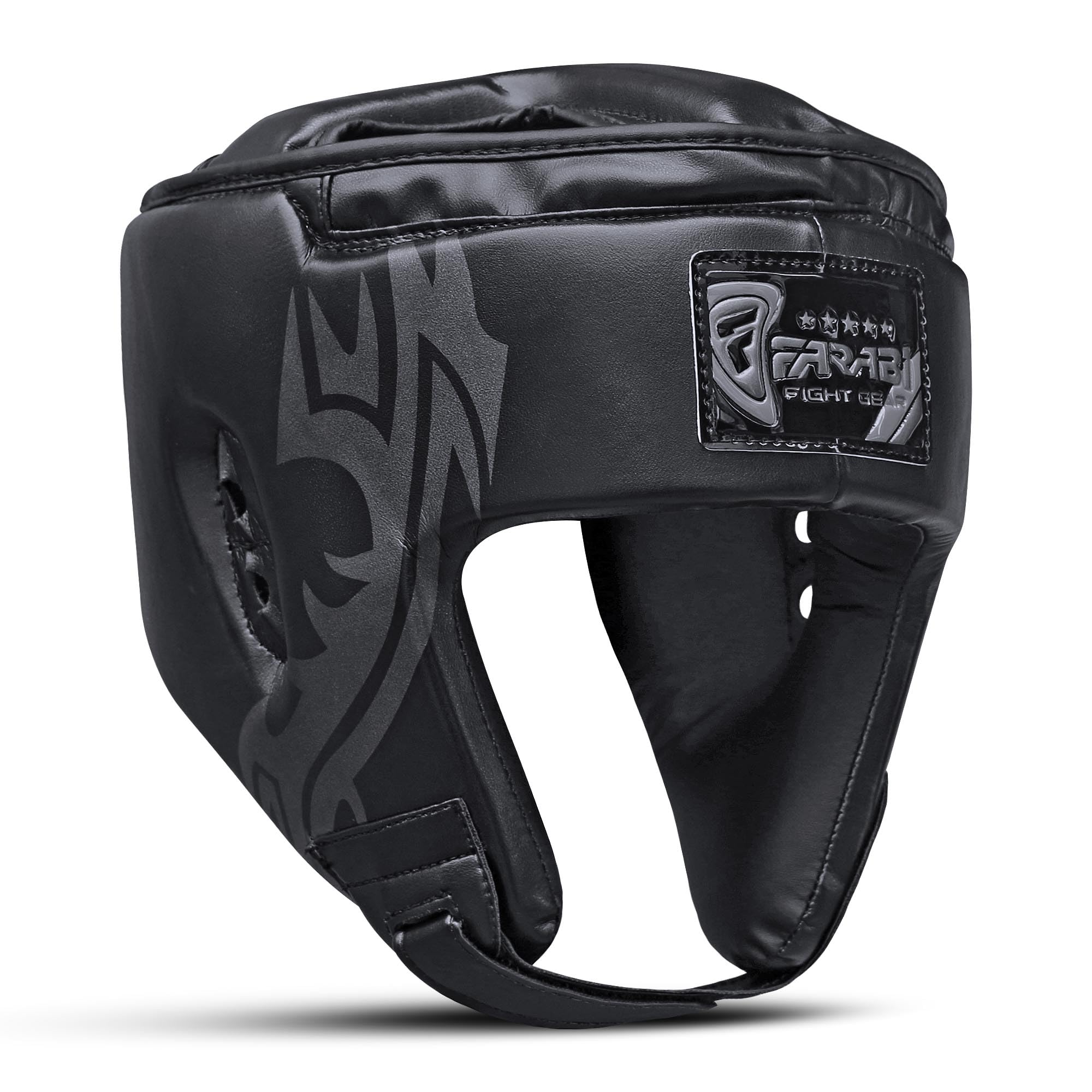Farabi Sports Boxing Head guard with Adjustable Strap Sparring Gear MMA, Muay Thai Helmet Kickboxing Head Gear Martial Arts, Karate, Headgear (XS, Black)