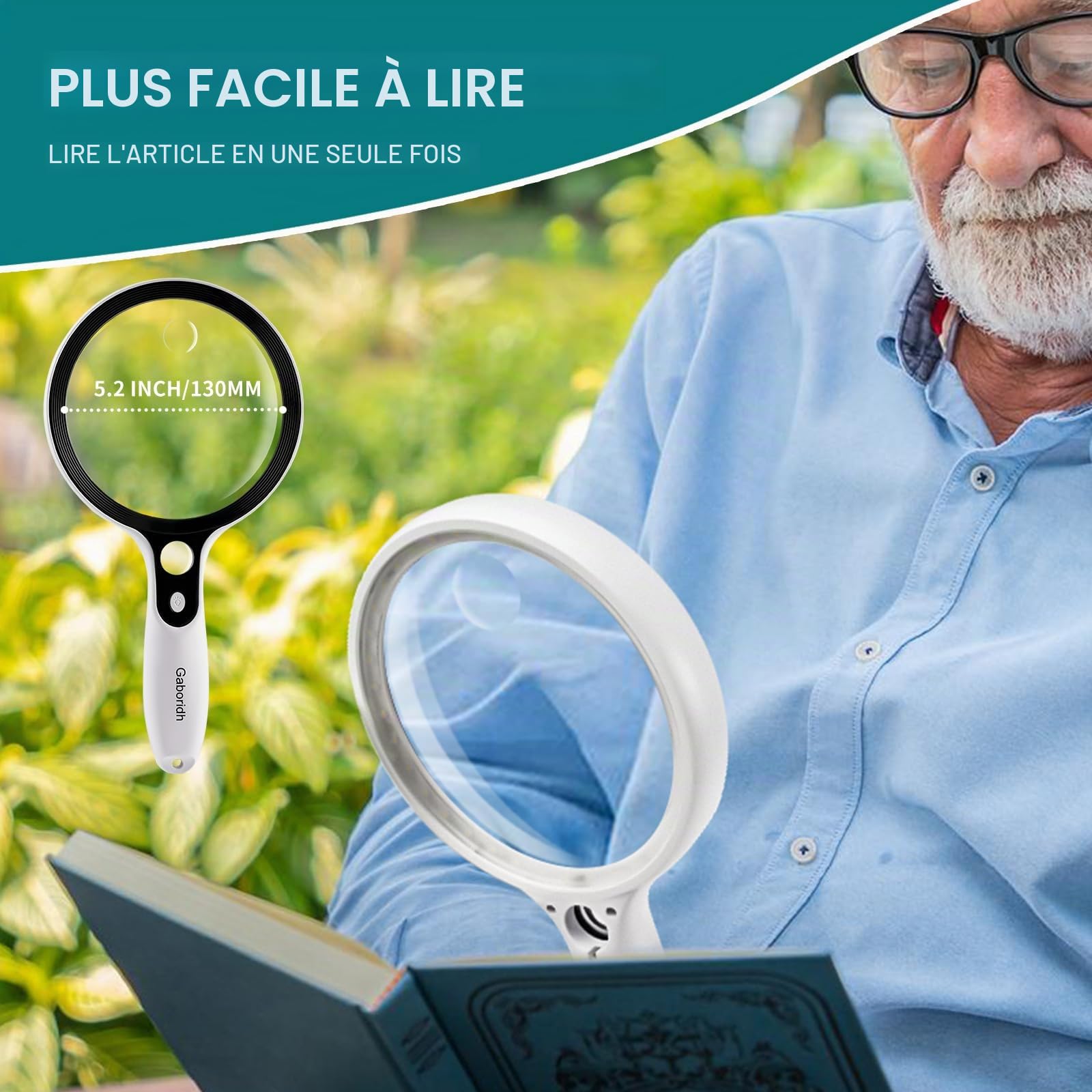 Grande loupe avec 37 LED, 10x, 20x, 45x, loupe lumineuse avec 3 modes d'éclairage pour les personnes âgées, lecture, inspection, pièces de monnaie, exploration de travail rapproché