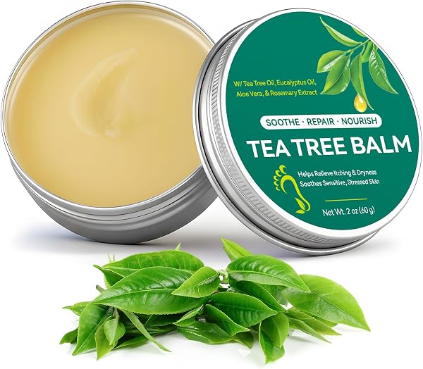Crema De Pies Aceite De Árbol De Té Para Piel Seca Pies Agrietados,Tacones,Dedos De Los Pies Y Callos,Pie De Atleta,Olor,Piel Dura Y Áspera,Bálsamo E Hidratante Para Pies Suaves,Lisos Confort Duradero - 1