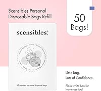 Vista 2 de Bolsas de eliminación para productos de cuidado menstrual – Caja de recarga de 50 unidades – para la eliminación de tampones, almohadillas