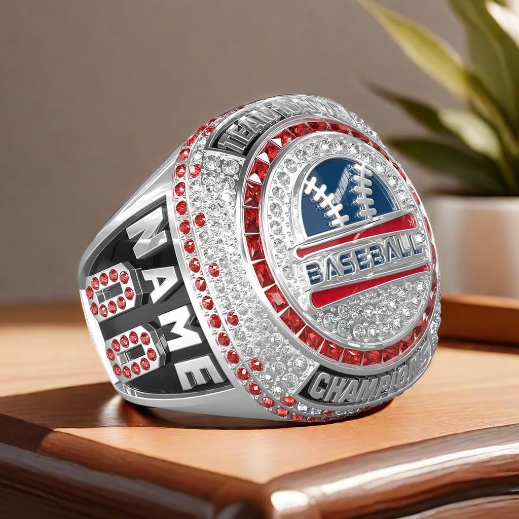 Custom Championship Ring Personalized Design Name and Number Baseball Football Championship for Team Spors Events Achievements Engraved and Customizable Jewelry