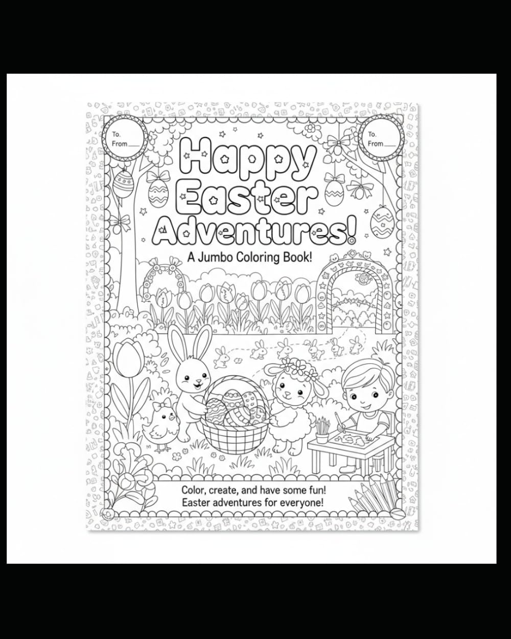 happy easter coloring book