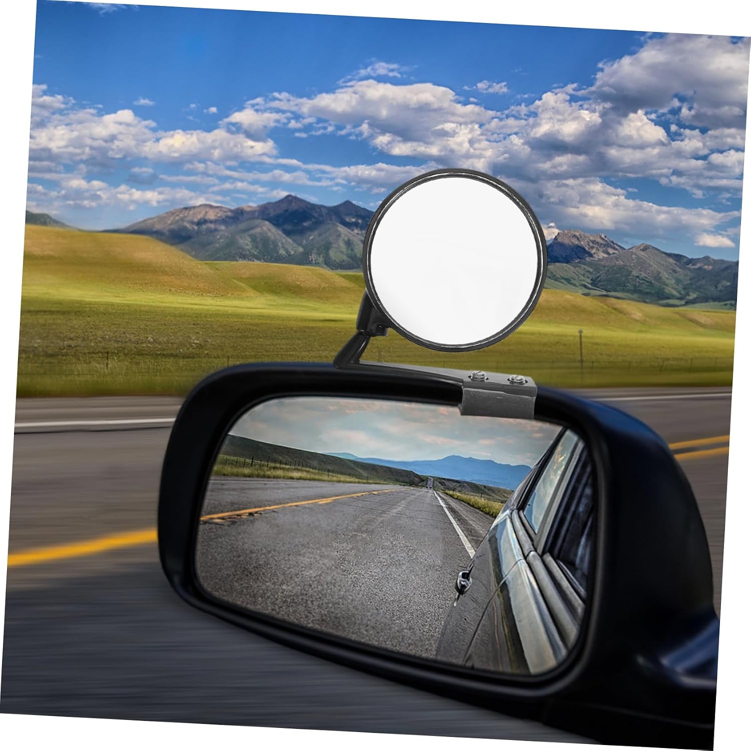 2Pcs Wide Angle Convex Rear View Mirror for Cars Reduction Easy Installation Black Mirror for Vehicle Safety and Driving Instructors