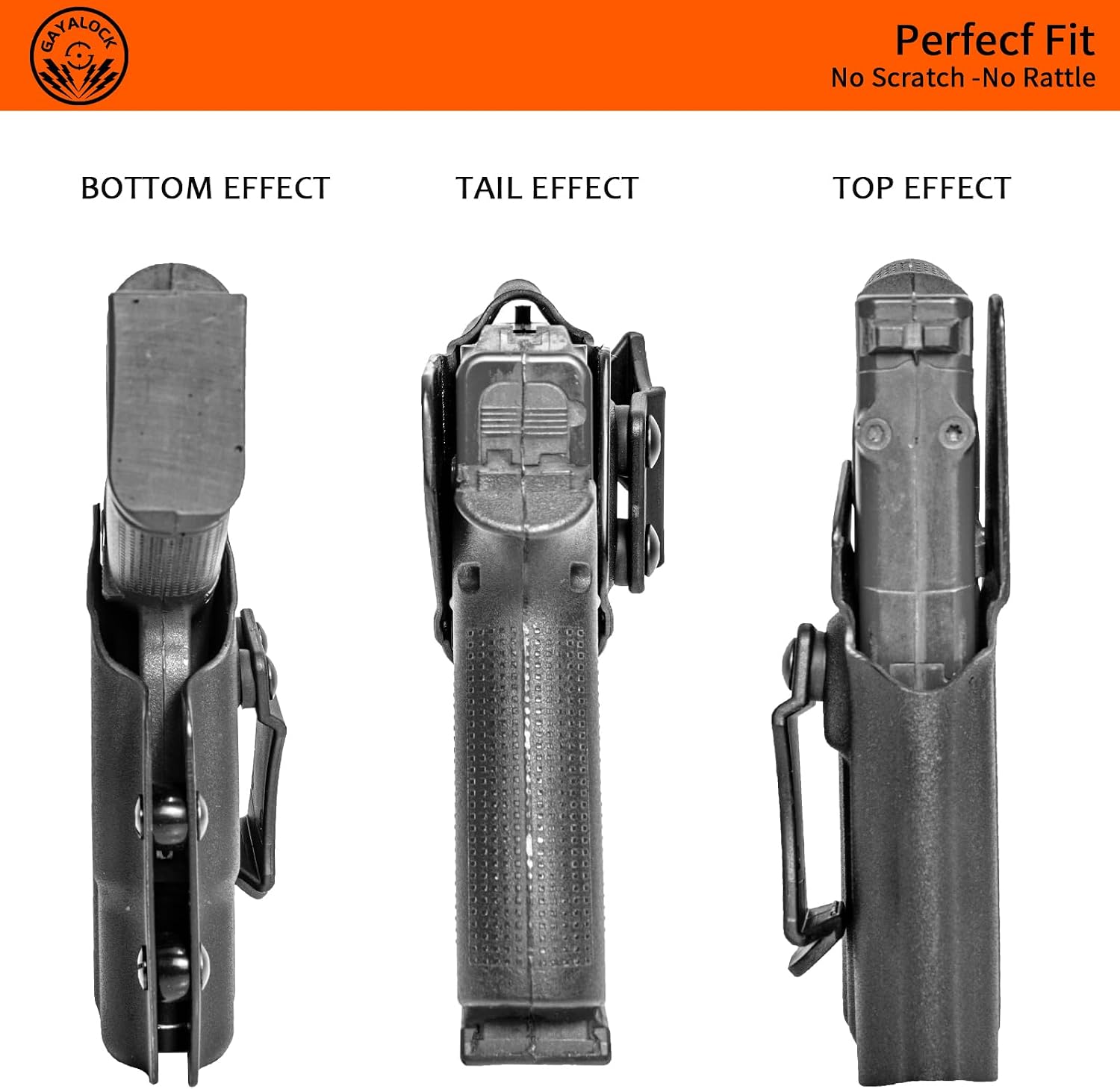 Gun Holster Inside Waistband Belt Wing Tuckable Holster fits G48 MOS w Streamlight TLR-7 Sub/IWB G48 MOS with TLR7 Sub Holster Adjustable Cant KYDEX Made (Right Hand Draw)