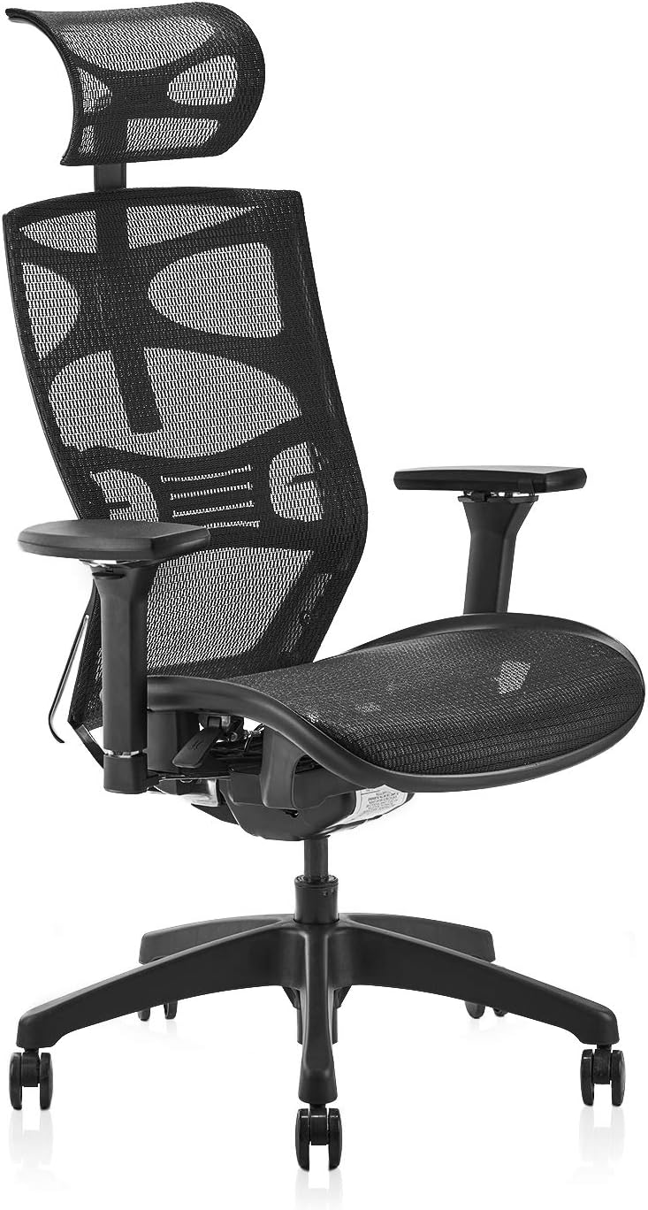 CLATINA Ergonomic Mesh Executive Chair with 4D Arm Rest and Adaptive Synchronize Seat High Back Swivel for Home Office