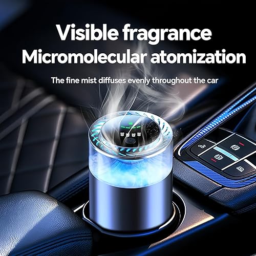 Miniatura 4 de Difusor inteligente para automóvil, difusor de aroma de luz colorida, ambientador de aire de auto de encendidoapagado automático, intensidad