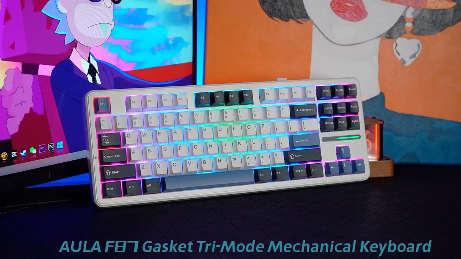 Amazon.com: AULA F87 Wireless Mechanical Keyboard, 75% TKL Custom