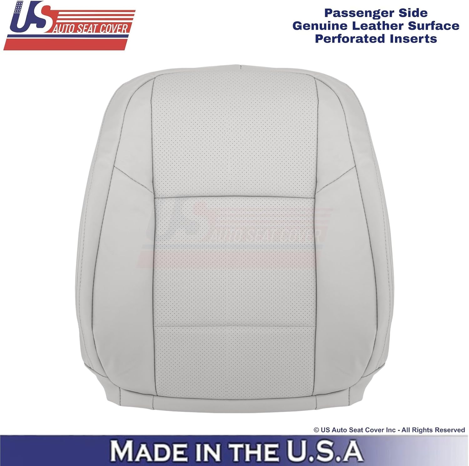 2013-2018 fits Lexus ES350 ES300H Genuine Leather Front Seat Covers Light Gray (Placement on Vehicle:Passenger Top;)