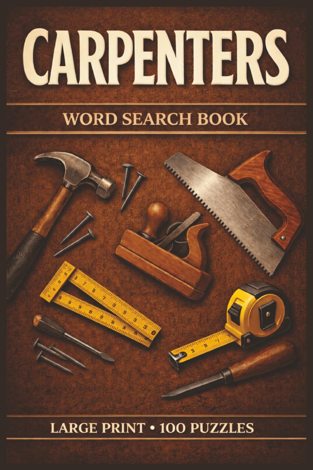 Carpenters Word Search Book: Large Print Puzzle Collection with 100 Word Searches on Tools, Woodworking, Construction, Carpentry Skills, and Workshop Life (Trades Series)