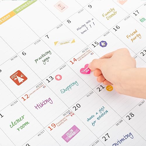 Miniatura 4 de Calendario de pared grande 2024-2025 de 17 x 22 pulgadas con espiral, calendario de 18 meses de enero de 2024 a junio de 2025, calendario mensual