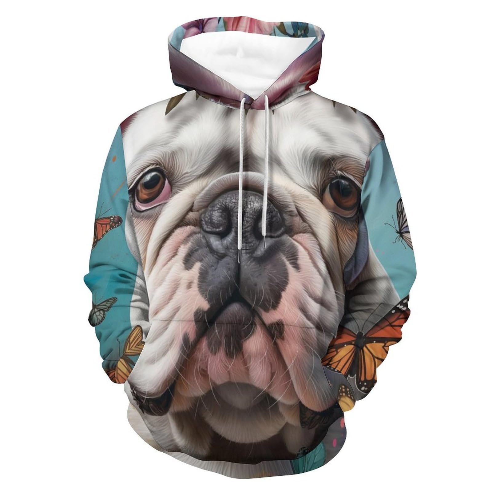 Pullover chien fleur papillon idéal pour vos balades décontractées en taille S - 8