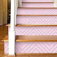 Vista 3 de WALPLUS Adhesivos para escaleras autoadhesivas, 15 tiras, 39 x 7.1 pulgadas, azulejos con patrón de rayas para toldo, fácil instalación, decoración