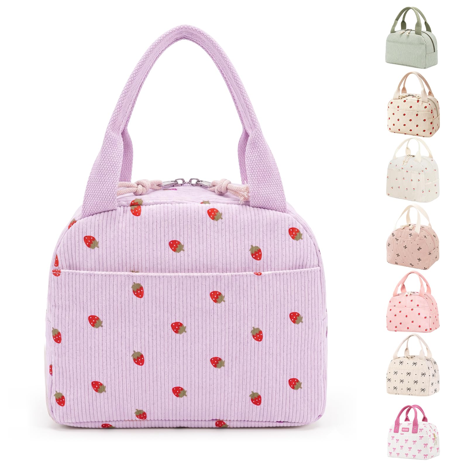 Lunch Bags Gifts For Women Girls Insulated Cooler Lunch Bag Ladies Packed Lunch Box Tote Bag For Work Back To School Cute Preppy Stuff Small Cool Lunch Bags For Women Daughter Her Wife Adult Kids