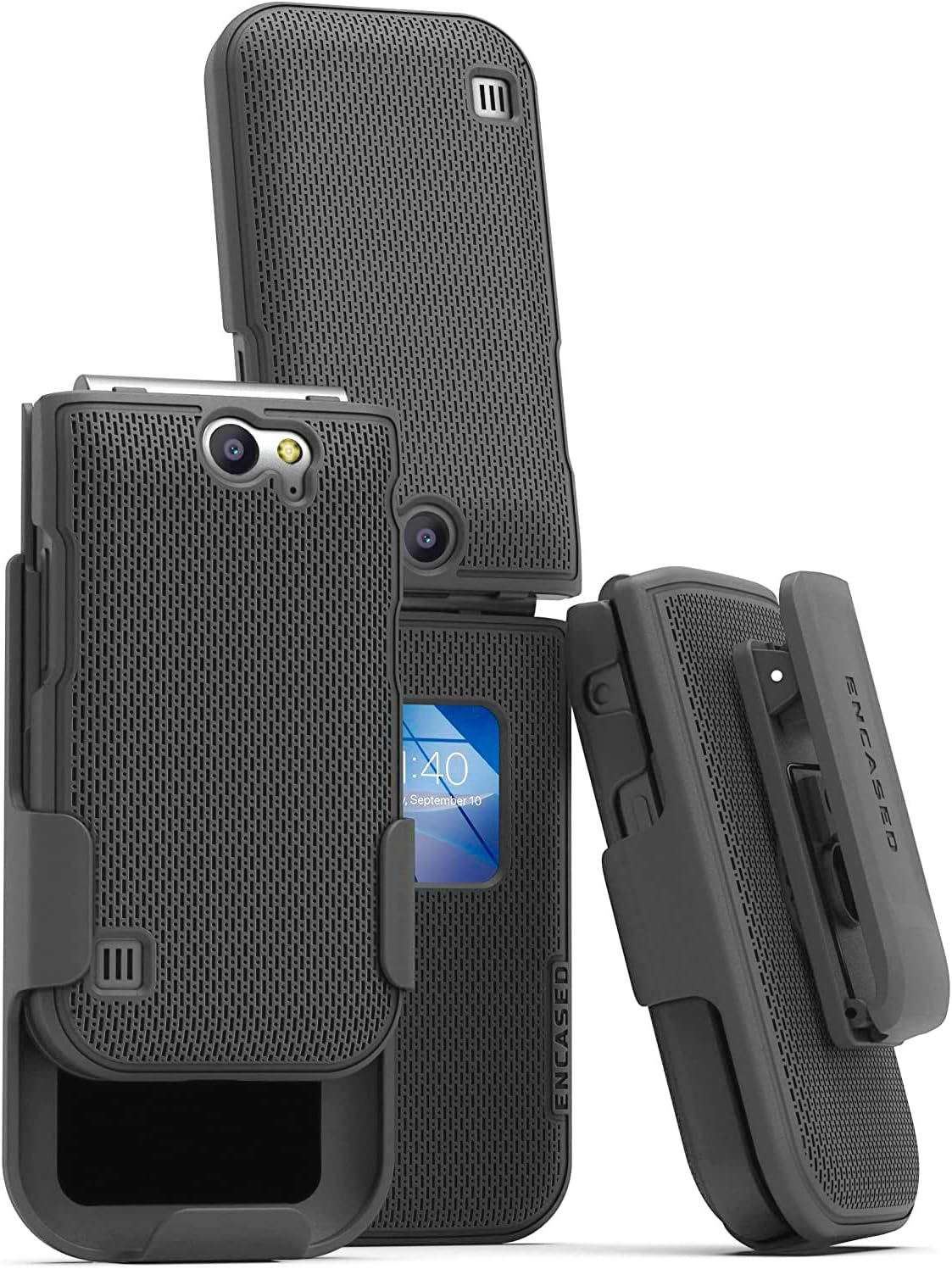 Encased DuraClip Designed for Nokia 2720 V Flip Belt Clip Case, Slim Phone Case with Holster (2720 Flip/Verizon TA-1295)