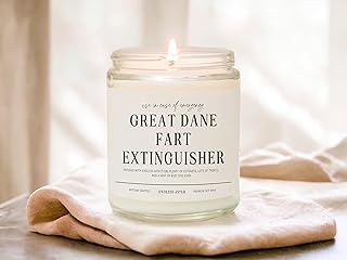 Great DANE Fart Extinguisher Candle Gift for Dog Lovers – Perfect for New Pet Parents and Birthdays!, Soy Wax Candles, Scented Soy Candle, Home Decor Candle