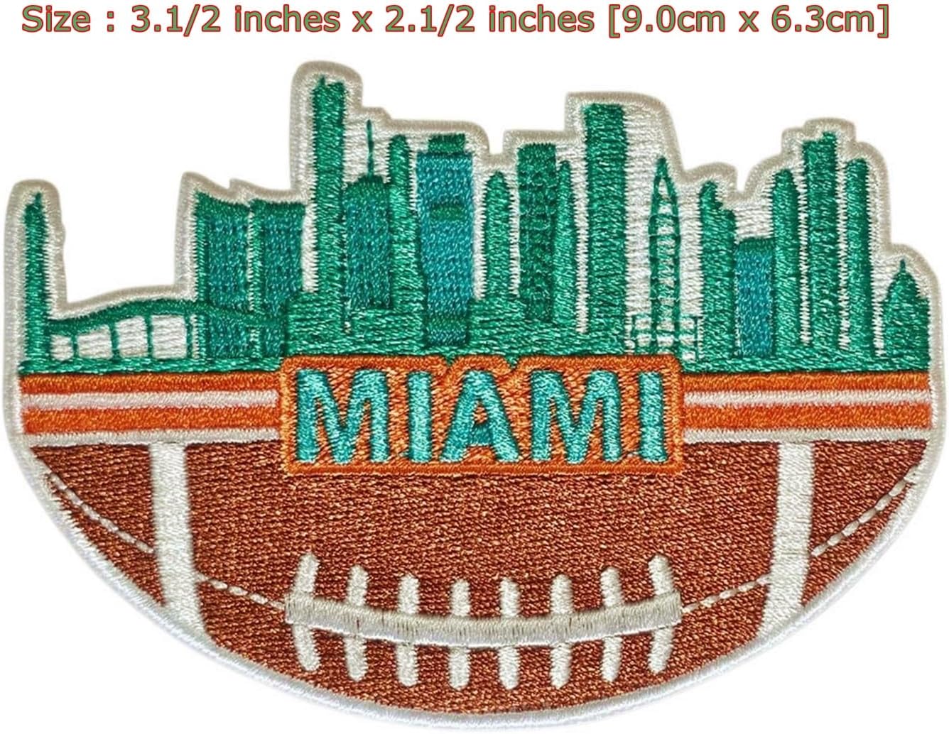 3Pcs Dolphins and City Embroidered Iron-On Patches